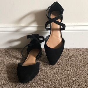 Black Suede Flats